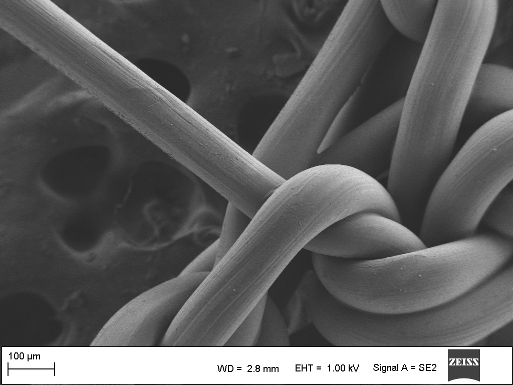 Aufnahmen desselben Netzes mit einer Zinkoxid-Nanobeschichtung